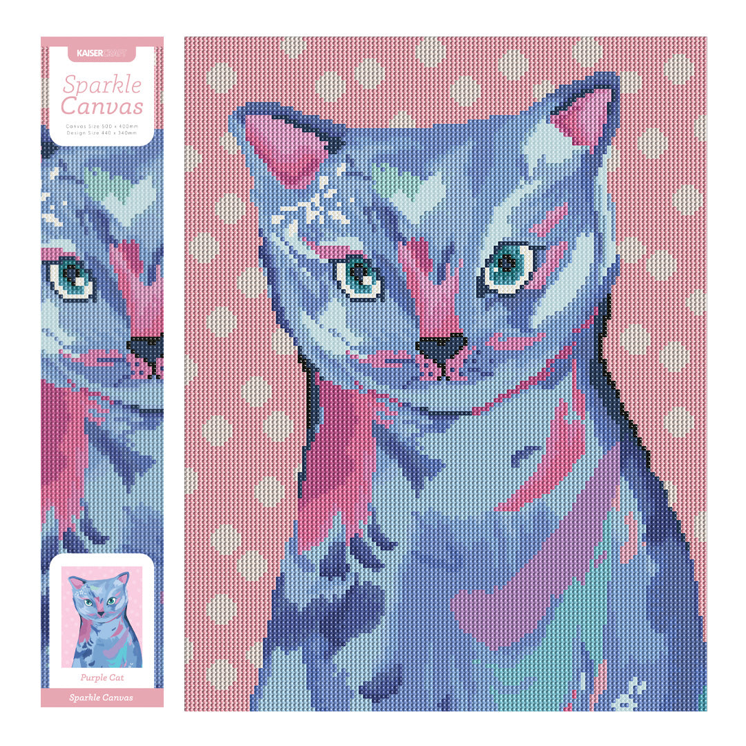 Sparkle Kits 40 x 50cm - Purple Cat